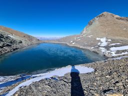 Pointe de Vouasson par le lac bleu et le glacier. Retour par le mont de l’étoile