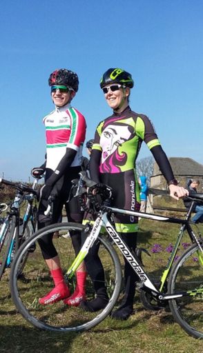 Photo with ladies winner Natalie Creswick for the local papers