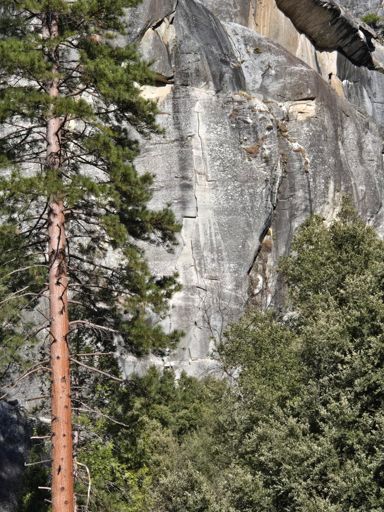 Bishops Terrace from the meadow.  Sweet hand crack and double crack is clearly visible