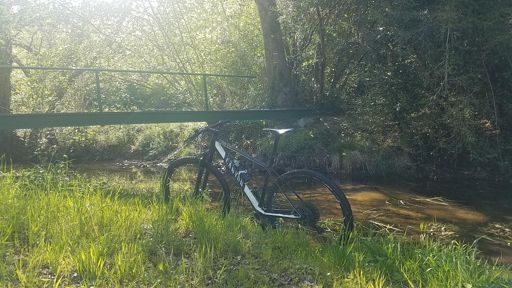 On passe sur l'herbe...pour ne pas trop salir le vélo...😉