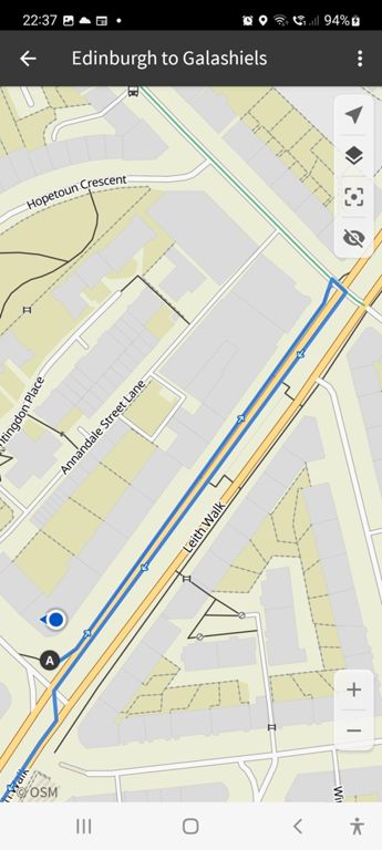 Change this, so we simply cross the road on foot.