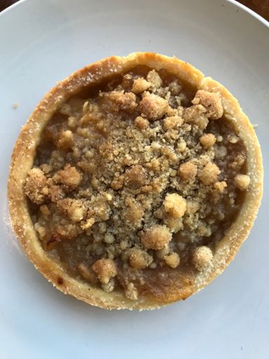 Warm Apple Crumb Tart.