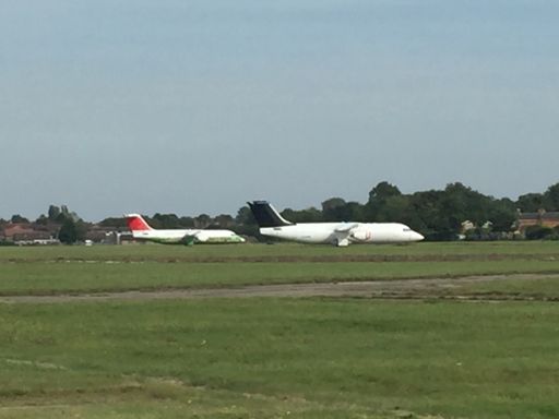 The airfield near the village of Cranfield.
