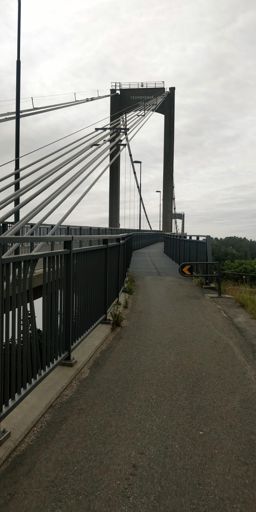 Bridge has a metal mesh walk path now. Scary looking down 50m.