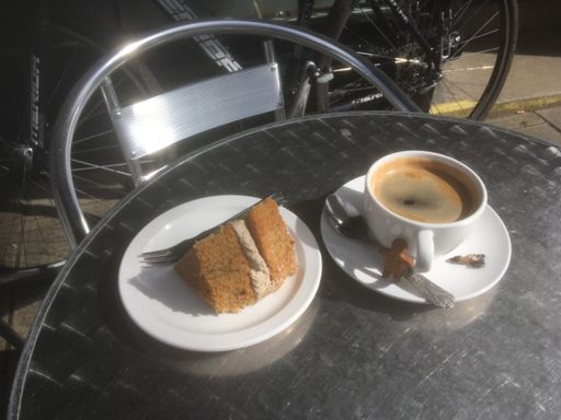 Coffee and cake with this little ginger chap.