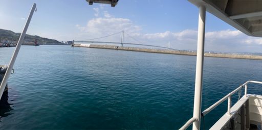 帰りの明石大橋（ジェノバラインから）