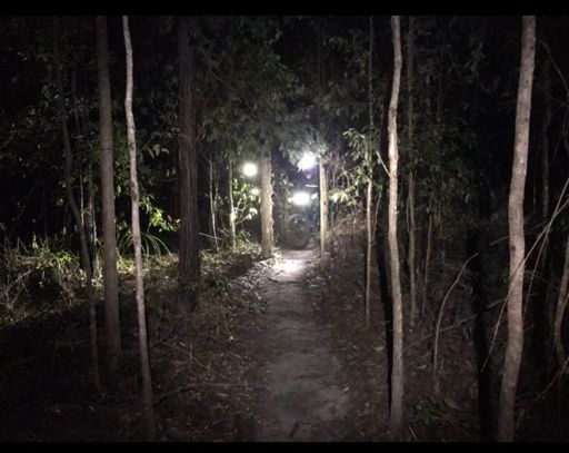 Blowing track at 10.30 pm after ride, these two nuts still out riding ....... JL and JG