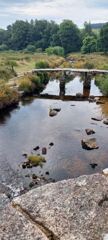 13th century clapper bridge at Postbridge. https://en.wikipedia.org/wiki/Postbridgehttps://en.wikipedia.org/wiki/Postbridge