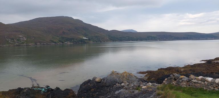 Kyle of Durness inland from the Keoldale jetty. The ferryman is Malcom Morrison whose father, John, retired in 2018 after 35 years. - see the Helpful Mammal article link with the Peter Lawson well photo tomorrow.