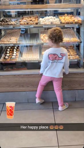 Just like her mama ❤️ 🍩☕️