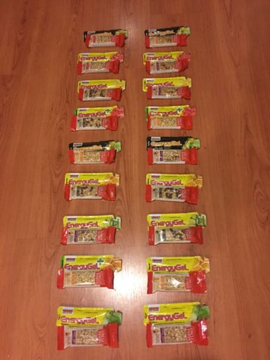 Nutrition to cover for 2 days on the bike for 534km