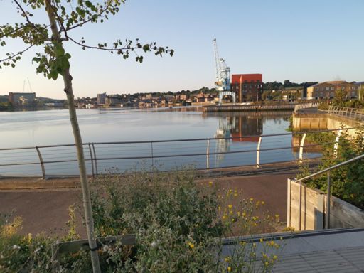 Tranquility, gorgeous early morning over the Medway from behind the station