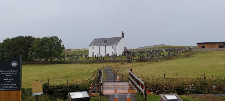 Strathnaver Museum, built as Farr's St Columba church to accommodate 750 in 1774, 45 years before the clearances and Bettyhill's creation, opened in 1976.   https://www.scottish-places.info/features/featurefirst6984.html   https://www.strathnavermuseum.org.uk/karen-renews-vows-in-strathnaver-museum/  https://www.undiscoveredscotland.co.uk/bettyhill/bettyhill/index.html