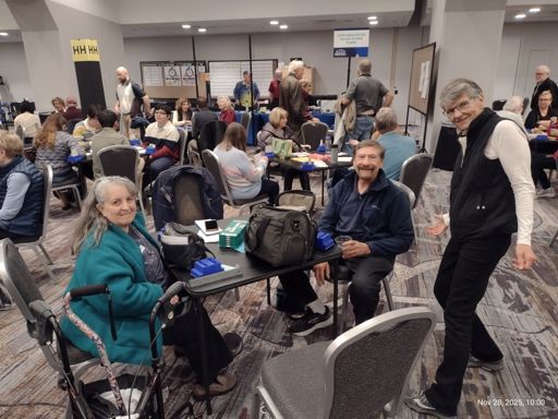 My three teammates, though not all on same day.  (l to r: Joanne Cornbleet, Steve Carr, Diane Weissman.)  My partner this week was Steve Carr.