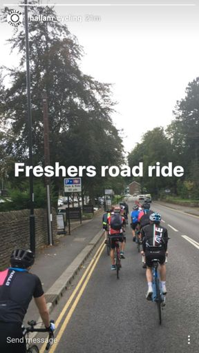 I'm up towards the front (you can just about see the red helmet)