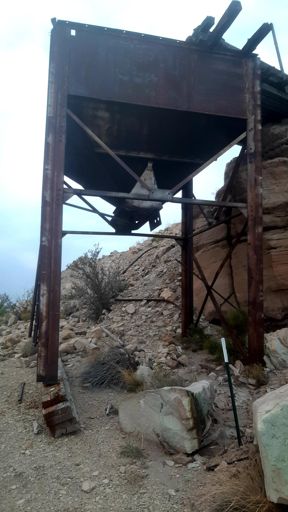 Old mine hopper near day 4 hut