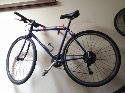 This bike is for sale. Brief specification : Apollo chromoly frameset and fork (48cm seattube, oven repaint galaxy blue with campagnolo decal ), shimano alivio m4000 3x9 speed drivetrain (mixed with threeple sugino crank and deore lx fd), sora u brake, araya rimbrake with shimano centerlock hubs and kenda 700x35c tyres. Mixed alloy and steel cockpit, unbrand saddle. Pedals and bottle cage included. 

Open price 3 million rupiah (negotiable), cod greater bandung area or take it directly to my nephew's house at jl banjarsari 17 antapani tengah Bandung. Ask for more info just text me directly by dm or whatsapp at 085975038972. Thanks.