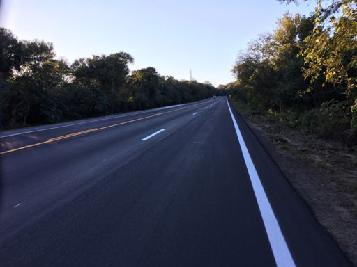 Sem acostamento mais, após reforma na subida da balança.