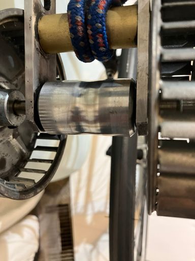 I've been using this wind fan attachment for about 45 years. You can see the groove in the roller from the years (OK, decades) of contact with the bike tire. I'm groovin'.