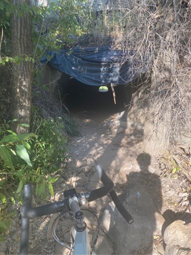 Rideable tunnel under I80 westbound lanes to the sweet unpaved rail trail