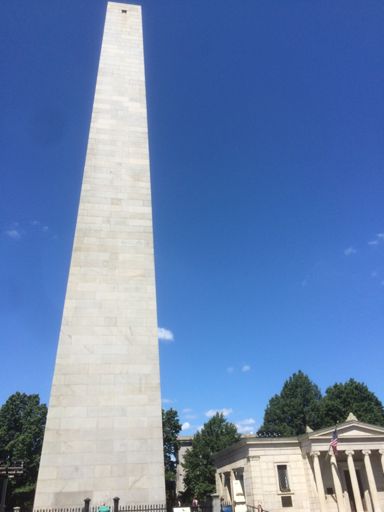 Bunker Hill Monument looks like a smaller version of the Washington Monument