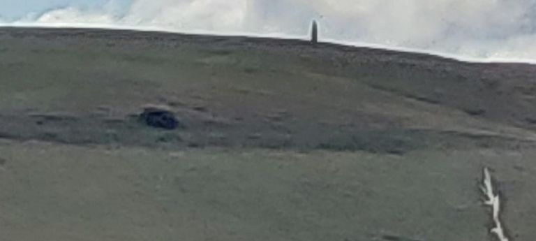 This monument appears for miles between Redpath and Eccles Newton. https://en.m.wikipedia.org/wiki/Waterloo_Monument