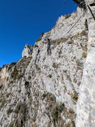 Via ferrata de la Brigue avec mon neveu