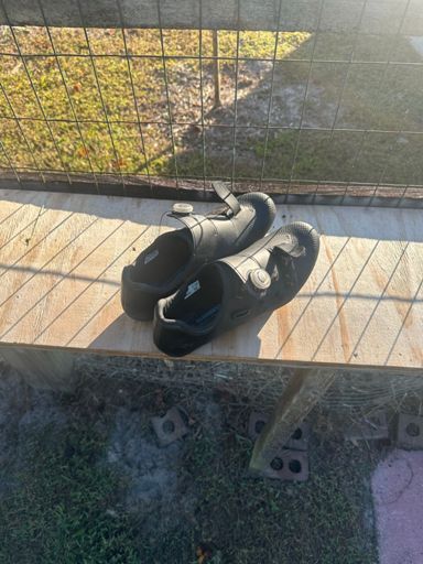 warming up shoes in the sun 