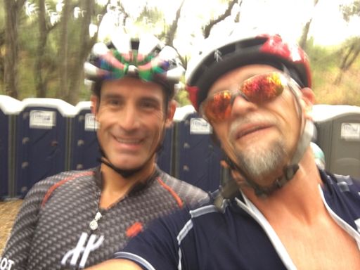 With George Hincapié (18 times Tour de France finisher)