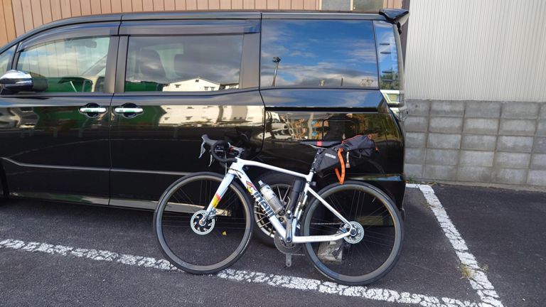 駐車場に戻り本日のライド終了！