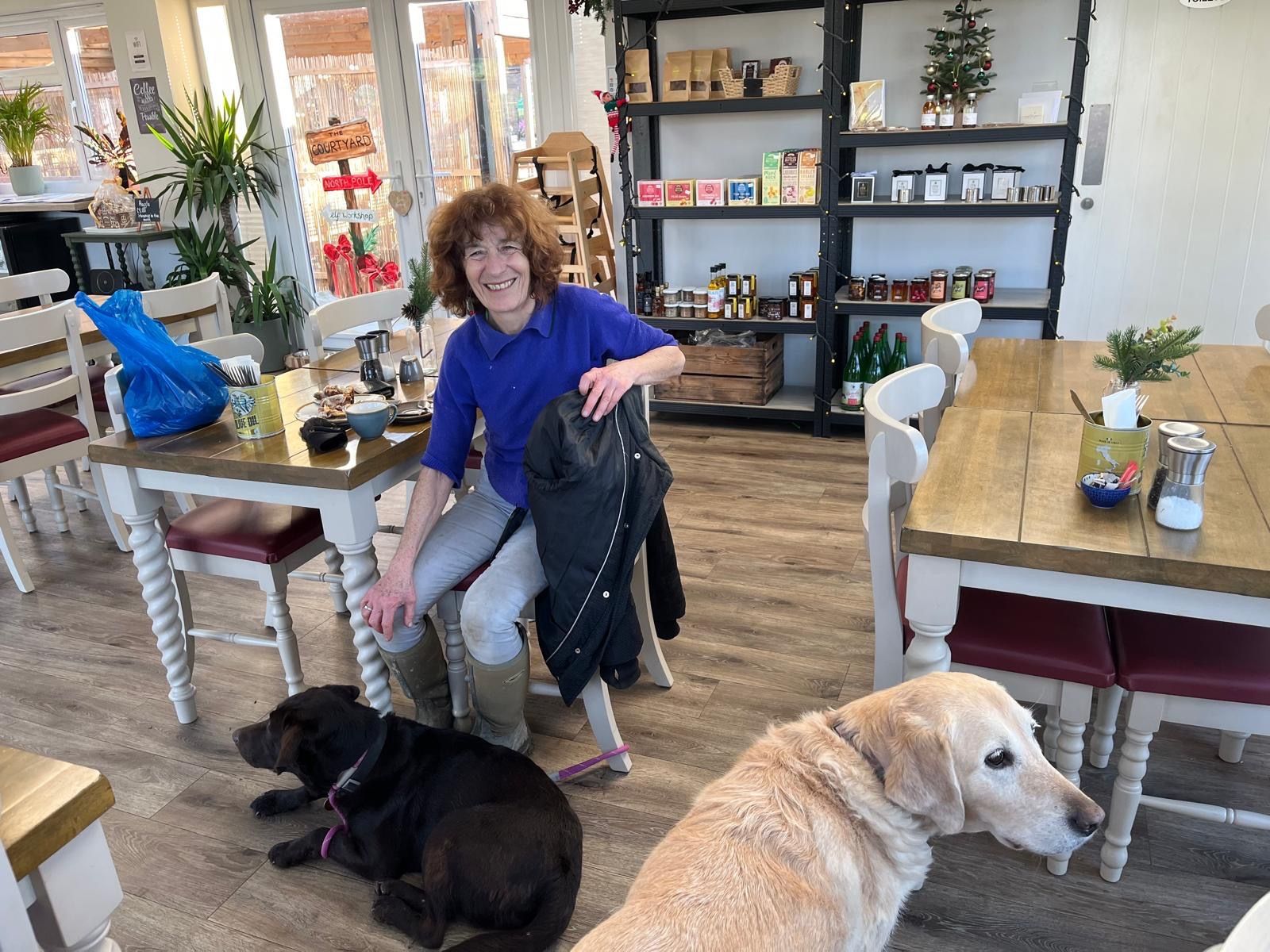 Angela with her two dogs 🐕 🐕 