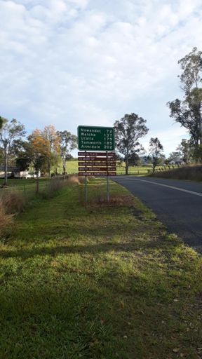 Kilometertafel am Beginn des Thunderbolt Way