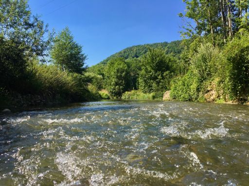 Nahe Geislingen am Kocher - Einer der vielen Pausen zur Abkühlung💦