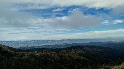 Morgan Hill and the Diablo Range of South Santa Clara County from Loma Prieta (the forbidden view)