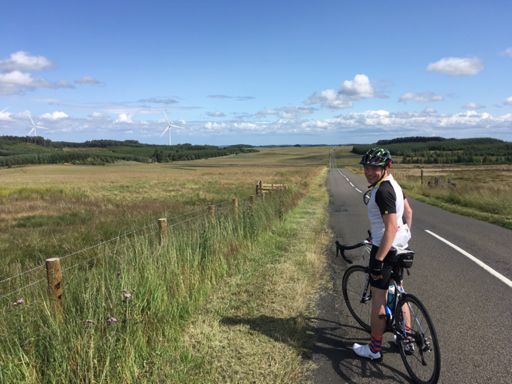 Matt looks chuffed the turbine is pointing the right way!