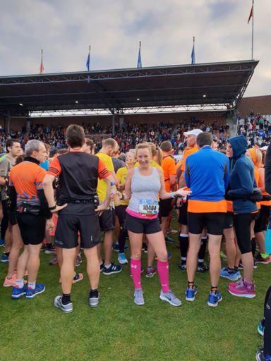 Bijna in het startvak.