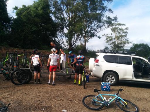 Bike change for the roadies at Lorne