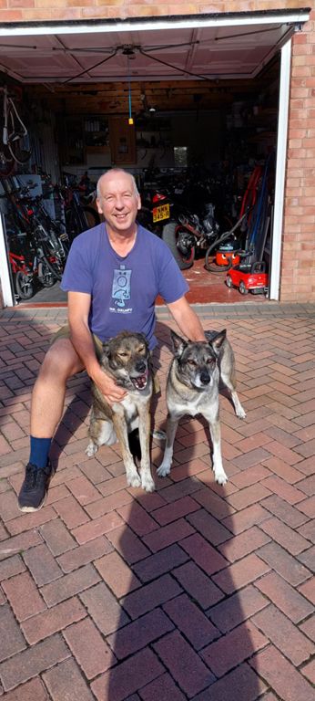 Our great host, Sean, and his two dogs Dave and Izzy.