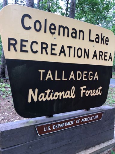 Coleman Lake our only stop of the day to refill water in the bathroom.