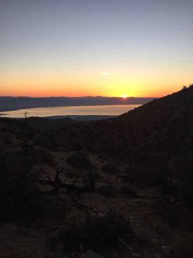 Sun rising over the Salton Sea.