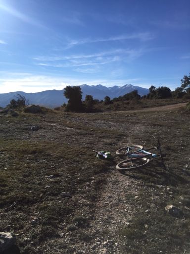 Le Canigou au fond, avec quelques cheveux blancs...