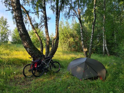 Утро 9 июля. Ночевка на реке Серой в 10 км от Александрова.