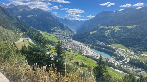 Some of the way up - looking towards Airole