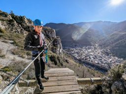 Via ferrata de la Brigue avec mon neveu