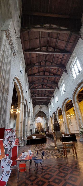 King's Lynn Minster. Upkeep costs £2300pw.   A guy dressed like a monk said he was a hermit living in the minster.   https://en.m.wikipedia.org/wiki/King%27s_Lynn_Minster