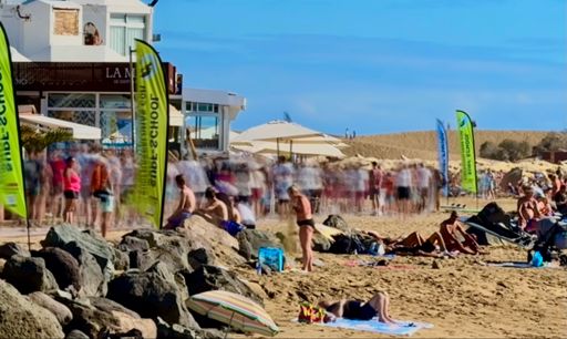 The Dunes path was too crowded to ride, too long to walk…