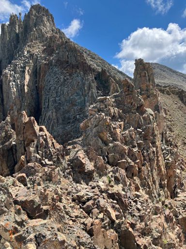 Scramble/climb up to Lavender from saddle 