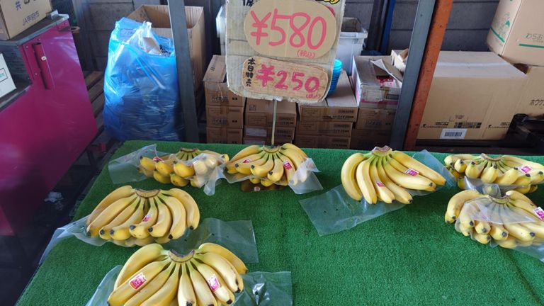 どうやらバナナの特売が始まったところだったようで、バナナ調達。　買ったものはお店に預けておいた。　
行列では職場の支配人に遭遇。午前中は仕事をしていたそうだが、構内工事か何かあったのかしら?