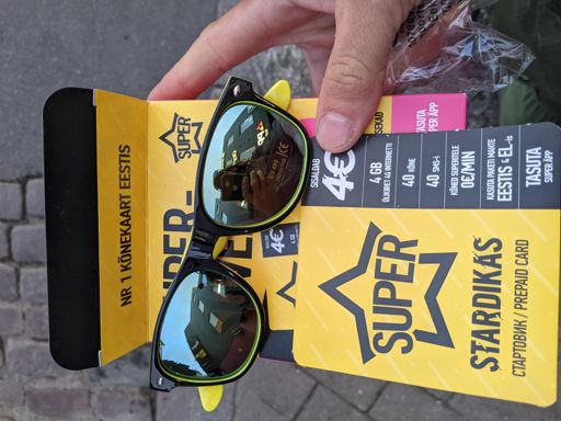 Not only did my 4-euro sim card include 4gb of data, it also came with these sweet sunglasses!