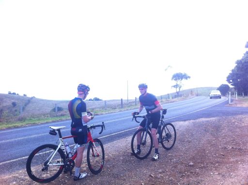 Nice ride with Steve, Pete and Alex...wait a minute, where's Alex?????